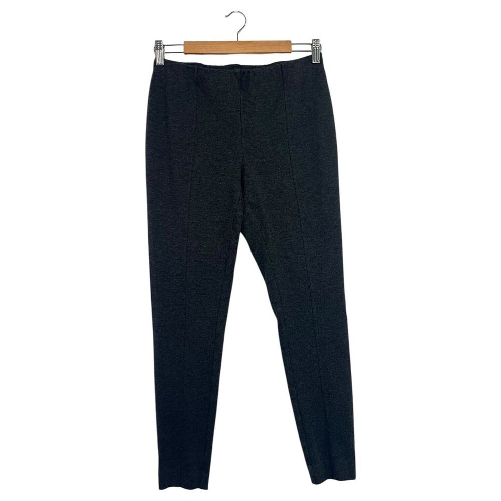 J Jill Pants Womens Medium Gray Ponte Knit Pull On Ankle Mid Rise Leggings